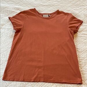RicherPoorer Womens Tee, Terra Cotta, M